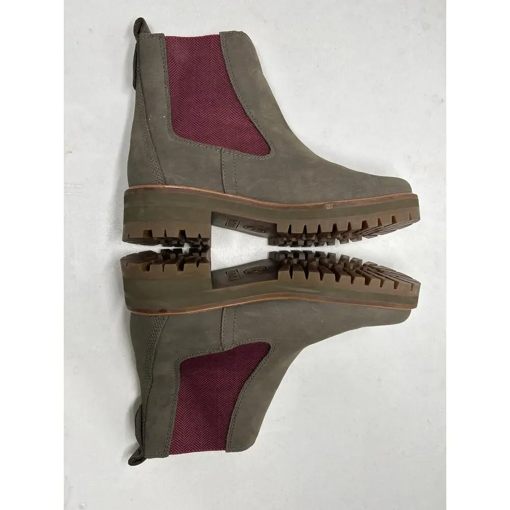 Timberland Womens Size 9 Courmayeur Valley Olive Nubuck Chelsea Boots NWOB - Picture 5 of 8